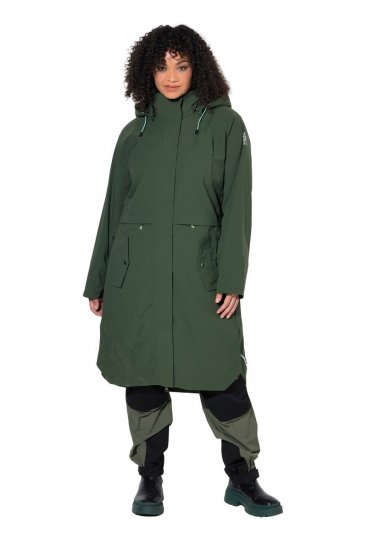 Ulla Popken 852901 Cappotto tecnico Verde oliva - Cappotti - Cappotti taglie forti da donna