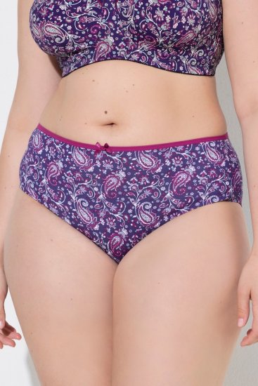 Ulla Popken 852935 Slip a fiori confezione da 5 Blu reale - Slip - 