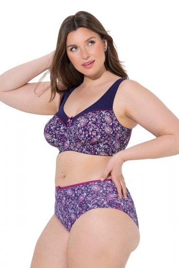 Ulla Popken 852935 Slip a fiori confezione da 5 Blu reale - Slip - 