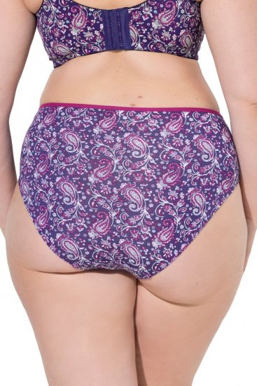 Ulla Popken 852935 Slip a fiori confezione da 5 Blu reale - Slip - 