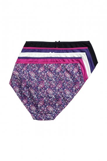 Ulla Popken 852935 Slip a fiori confezione da 5 Blu reale - Slip - 