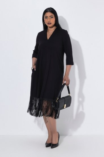 Ulla Popken 852937 Abito in jersey Nero - Abiti in jersey - 