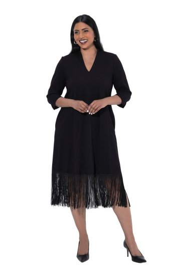 Ulla Popken 852937 Abito in jersey Nero - Abiti in jersey - 