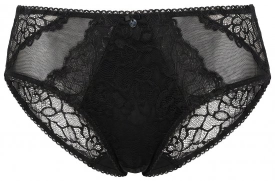 Ulla Popken 853040 Culotte con pizzo Nero - Slip - 
