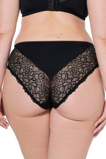Ulla Popken 853040 Culotte con pizzo Nero - Slip - 