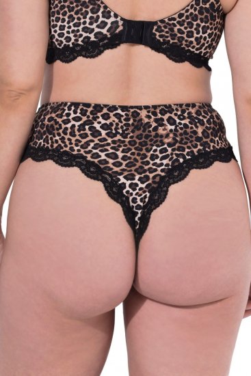 Ulla Popken 853106 Perizoma animalier Nero - Slip - 