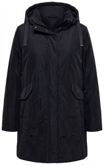 Ulla Popken 853351 Giacca imbottita Sympatex impermeabile con cappuccio Nero - Giacche - Giacche taglie forti da donna