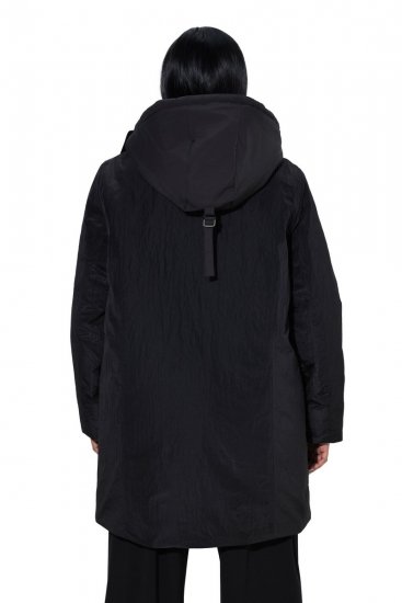 Ulla Popken 853351 Giacca imbottita Sympatex impermeabile con cappuccio Nero - Giacche - Giacche taglie forti da donna