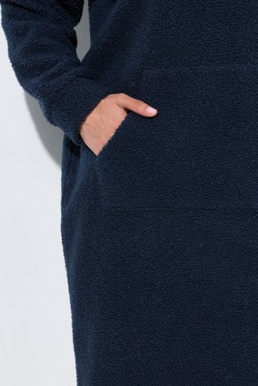 Ulla Popken 853353 Abito da casa con cappuccio Blu scuro - Pigiami/Loungewear - 