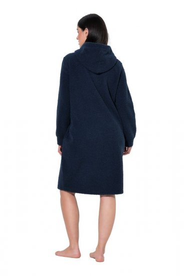 Ulla Popken 853353 Abito da casa con cappuccio Blu scuro - Pigiami/Loungewear - 
