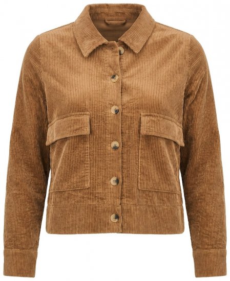 Ulla Popken 853421 Giacca in velluto a coste Marrone - Giacche - Giacche taglie forti da donna
