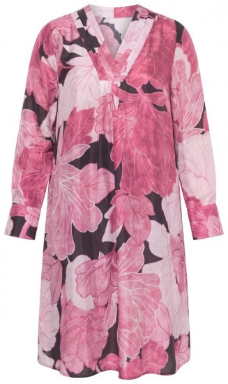 Ulla Popken 853426 Abito a fiori Prugna - Vestiti midi - Abiti midi taglie comode