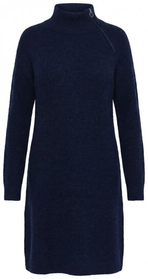 Ulla Popken 853504 Abito in maglia con collo alto Blu scuro - Abiti - Vestiti per tutte le taglie