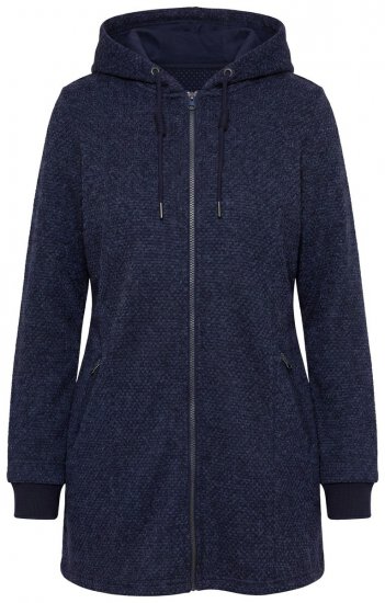 Ulla Popken 853577 Giacca in pile Blu scuro - Giacche - Giacche taglie forti da donna