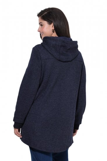 Ulla Popken 853577 Giacca in pile Blu scuro - Giacche - Giacche taglie forti da donna