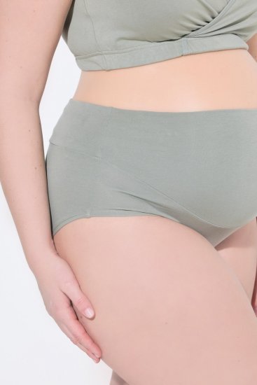 Ulla Popken 853611 Slip premaman Verde grigio - Slip - 