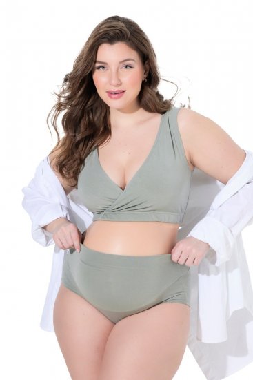 Ulla Popken 853611 Slip premaman Verde grigio - Slip - 