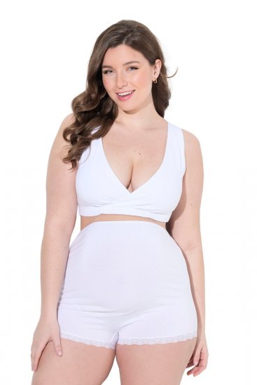 Ulla Popken 853631 Slip premaman con pizzo Bianco - Slip - 
