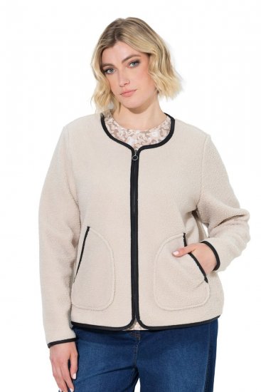 Ulla Popken 853685 Giacca teddy Champagne - Giacche - Giacche taglie forti da donna
