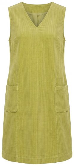 Ulla Popken 853697 Abito di velluto a coste senza maniche con tasche Verde chiaro - Abiti estivi - Abiti estivi taglie forti