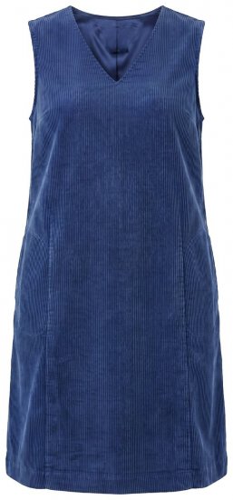 Ulla Popken 853697 Abito di velluto a coste senza maniche con scollo a V Blu scuro - Abiti estivi - Abiti estivi taglie forti