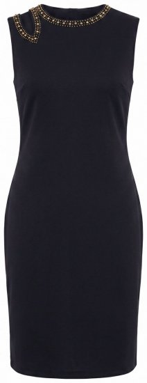 Ulla Popken 853766 Abito aderente senza maniche con strass Nero - Abiti estivi - Abiti estivi taglie forti
