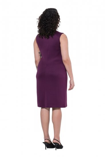 Ulla Popken 853766 Abito aderente con strass Prugna - Abiti da sera - Abiti da sera taglie forti