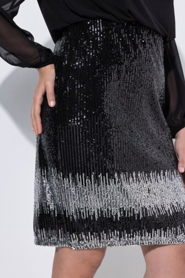 Ulla Popken 853810 Abito di paillettes Nero - Abiti da sera - Abiti da sera taglie forti