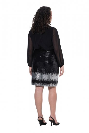 Ulla Popken 853810 Abito di paillettes Nero - Abiti da sera - Abiti da sera taglie forti