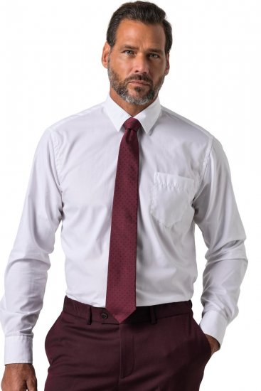 JP1880 853822 Cravatta in seta a pois extra lunga Bordeaux - Cravatte e papillon - 