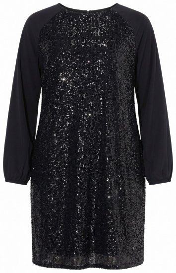 Ulla Popken 853871 Abito di paillettes Nero - Abiti da sera - Abiti da sera taglie forti