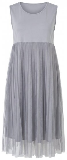 Ulla Popken 853879 Abito midi svasato Grigio - Vestiti midi - Abiti midi taglie comode
