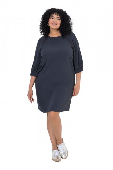 Ulla Popken 853946 Abito con maniche a 3/4 Verde oliva - Abiti - Vestiti per tutte le taglie