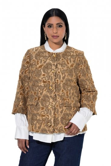 Ulla Popken 853996 Giacca Marrone chiaro - Giacche - Giacche taglie forti da donna