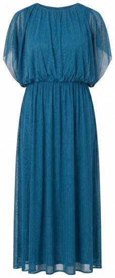 Ulla Popken 854031 Abito lungo senza maniche Petrolio - Vestiti maxi - Abiti maxi taglie forti