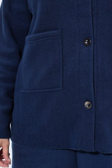 Ulla Popken 854200 Giacca in pile Blu scuro - Giacche - Giacche taglie forti da donna