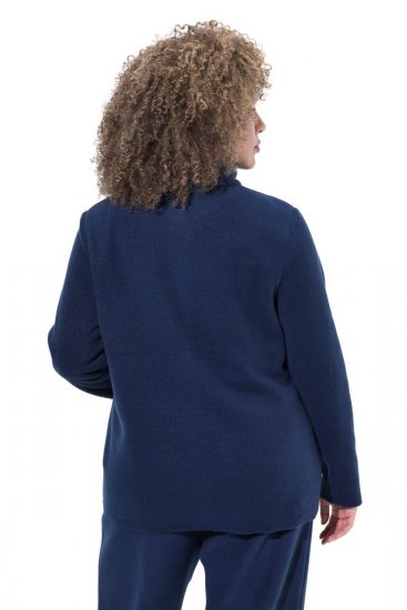 Ulla Popken 854200 Giacca in pile Blu scuro - Giacche - Giacche taglie forti da donna
