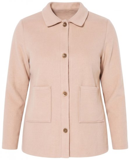Ulla Popken 854200 Giacca in pile Marrone chiaro - Giacche - Giacche taglie forti da donna
