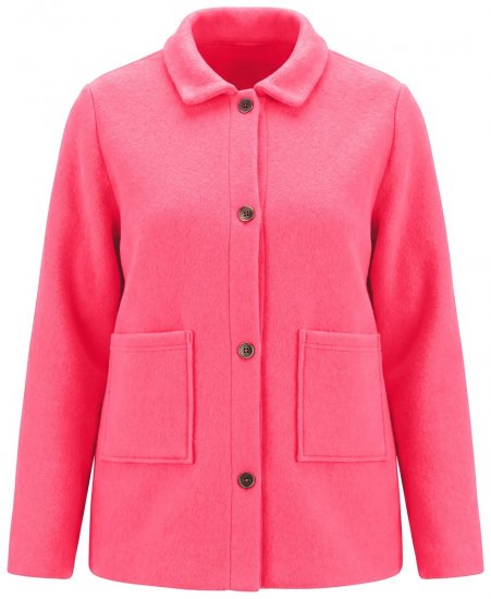 Ulla Popken 854200 Giacca in pile Rosa - Giacche - Giacche taglie forti da donna