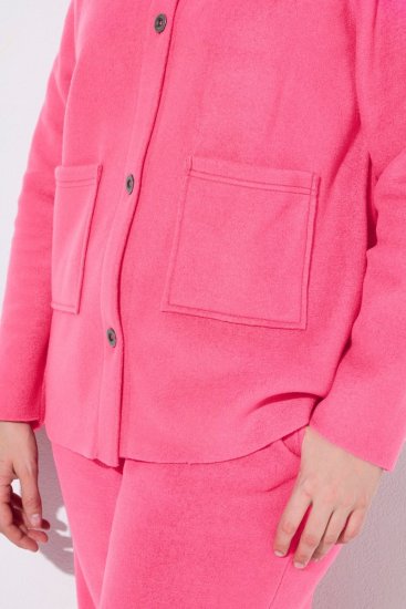 Ulla Popken 854200 Giacca in pile Rosa - Giacche - Giacche taglie forti da donna