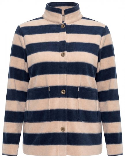 Ulla Popken 854366 Giacca in pile Marrone chiaro - Giacche - Giacche taglie forti da donna