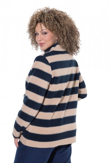 Ulla Popken 854366 Giacca in pile Marrone chiaro - Giacche - Giacche taglie forti da donna