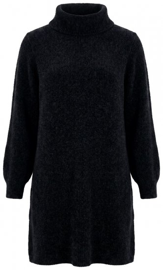 Ulla Popken 854602 Abito in maglia a maniche lunghe con collo alto Nero - Abiti - Vestiti per tutte le taglie