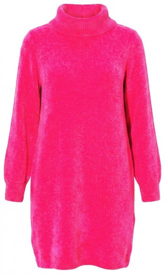 Ulla Popken 854602 Abito in maglia a maniche lunghe con collo alto Rosa - Abiti - Vestiti per tutte le taglie