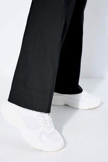 Ulla Popken 854910 Pantaloni stretch caldi con elastico in vita Nero - Pantaloni in tessuto - Pantaloni ampi taglie forti donna