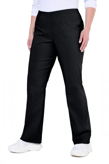 Ulla Popken 854910 Pantaloni stretch caldi con elastico in vita Nero - Pantaloni in tessuto - Pantaloni ampi taglie forti donna