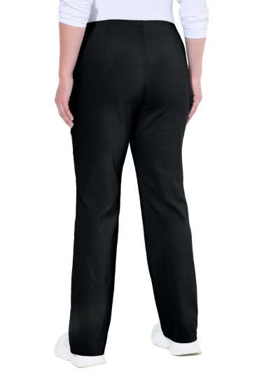 Ulla Popken 854910 Pantaloni stretch caldi con elastico in vita Nero - Pantaloni in tessuto - Pantaloni ampi taglie forti donna