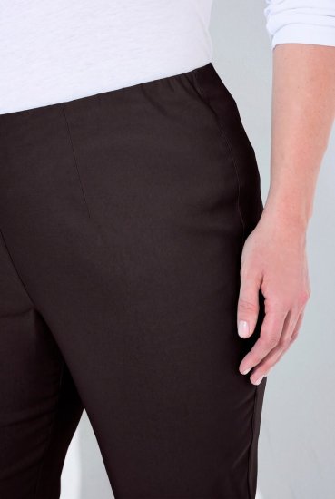 Ulla Popken 854910 Pantaloni stretch caldi con elastico in vita Marrone mogano - Pantaloni in tessuto - Pantaloni ampi taglie forti donna