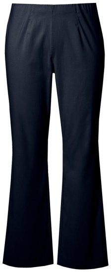 Ulla Popken 854910 Pantaloni stretch caldi con elastico in vita Blu scuro - Pantaloni in tessuto - Pantaloni ampi taglie forti donna