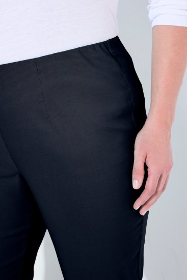 Ulla Popken 854910 Pantaloni stretch caldi con elastico in vita Blu scuro - Pantaloni in tessuto - Pantaloni ampi taglie forti donna